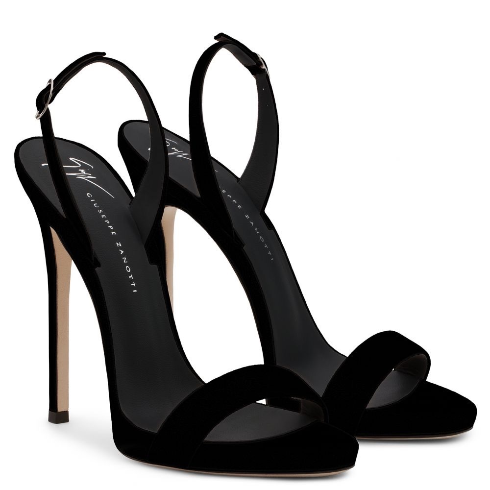 Giuseppe Zanotti Sophie Black Suede Slingback Heels. Brand new NEVER WORN